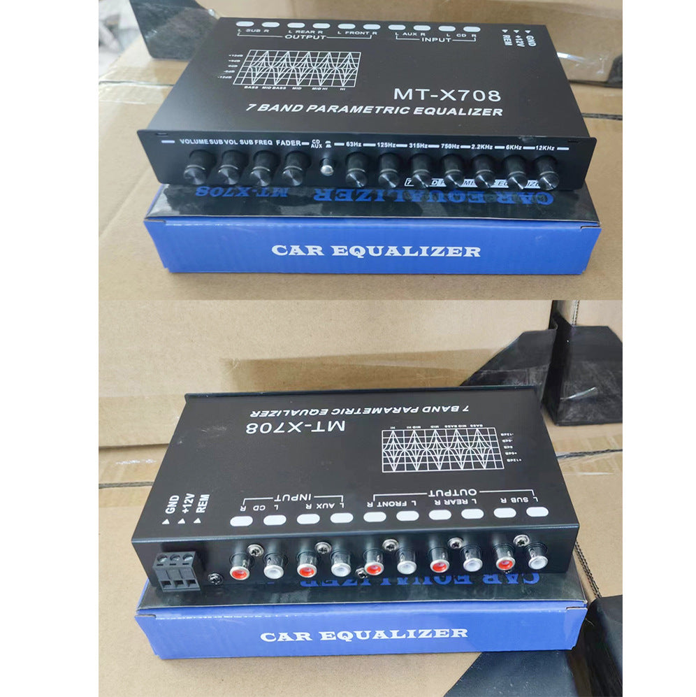 Car Equalizer 7-segment Equalizer Audio EQ Tuned Divider Amplifier Power Amplifier