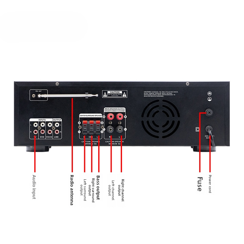 功放机家用蓝牙专业分区定阻定压公迷你5.0K歌