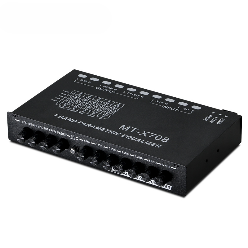 Car Equalizer 7-segment Equalizer Audio EQ Tuned Divider Amplifier Power Amplifier