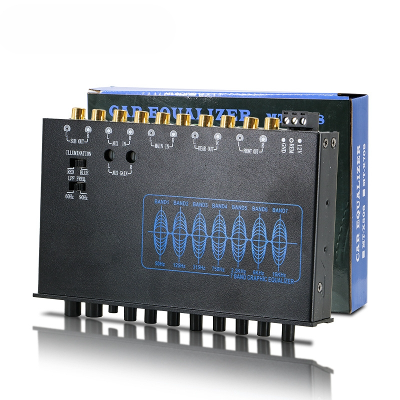 Car Equalizer 7-segment Equalizer Audio EQ Tuned Divider Amplifier Power Amplifier