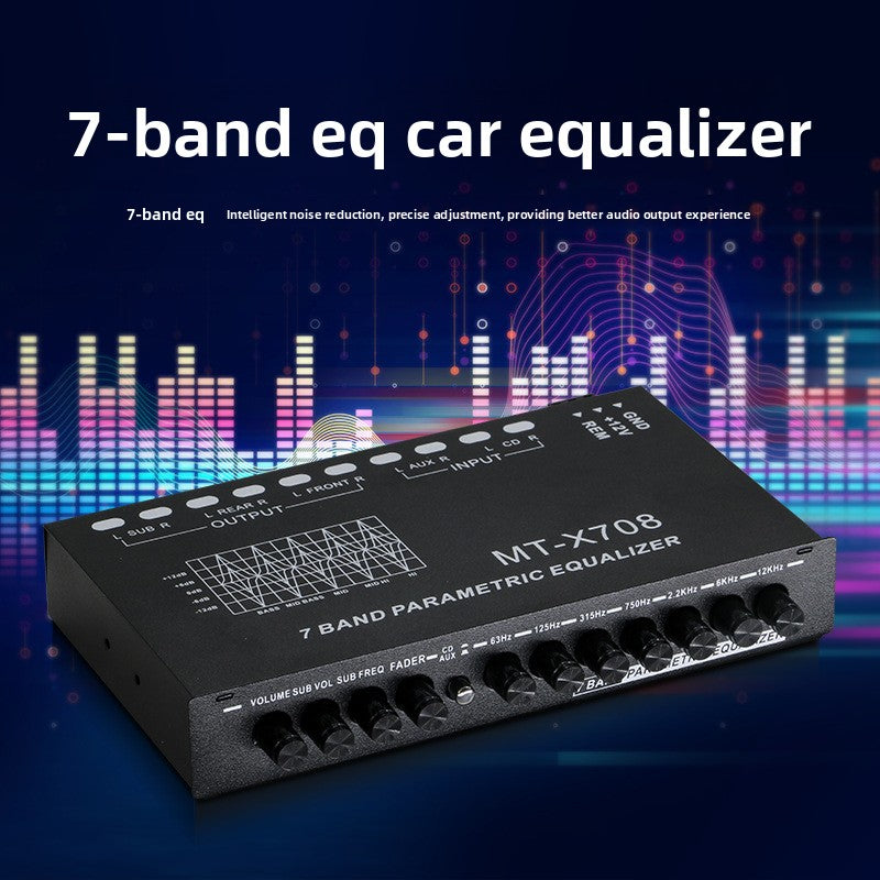 Car Equalizer 7-segment Equalizer Audio EQ Tuned Divider Amplifier Power Amplifier